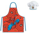 マーベル スパイダーマン キッチンエプロンと帽子セット 子供用 100cm-120cmぐらい 日時指定不可