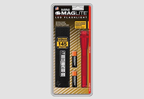 ミニ マグライト 単3×2本 SP2203HJ MINI MAG-LITE 2AA Cell LED FLASHLIGHT 赤 レッド