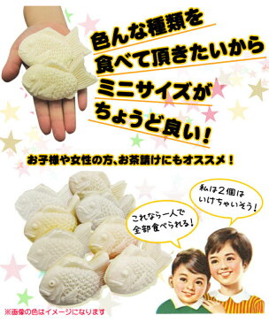 ミニたいやき 【たい焼き たいやき タイヤキ 鯛焼き】お菓子 スイーツ 食べ物 菓子 誕生日 あんこ 黒餡 黒あん 白あん カスタード かわいい 茶菓子 和スイーツ 60代 子供 おやつ おかし 白いたい焼き