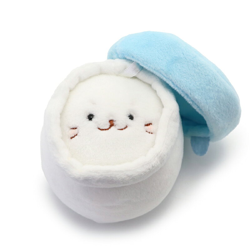 ☆SALE セール☆しろたん ヨーグルト マスコット 白いもの 白いヨーグルト ぬいぐるみ プチマスコット あざらし アザラシ かわいい キャラクター おもちゃ ギフト プレゼント 販売店舗限定 マザーガーデン 【秋アニメ化決定！】 sirotan-10013862 しろたんタウン サンプル画像2