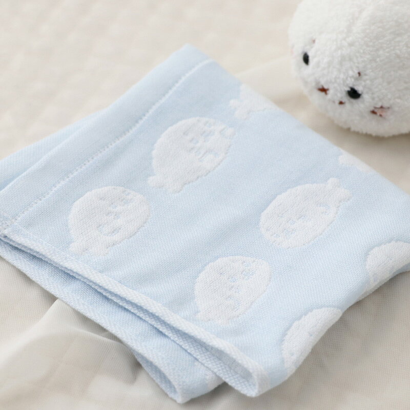 しろたん 公式 いっぱい柄 6重ガーゼ ハンドタオル 34×35cm 日本製ガーゼ ガーゼハ...
