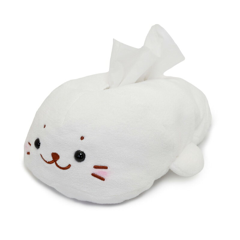 しろたん ティッシュボックスカバーティッシュケース ティッシュ入れ おしゃれ インテリア雑貨 生活雑貨 デスク 車 カー用品 キッチン リビング 子供部屋 寝室 新生活 癒し かわいい あざらし アザラシ キャラクター マザーガーデン [2]