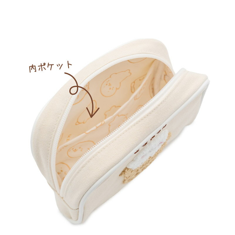しろたん サガラポーチ サガラ刺繍 小物入れ ポーチ 収納 コスメポーチ メイクポーチ メイク道具 アクセサリーポーチ スキンケア用品 新生活 新生活応援 あざらし アザラシ かわいい キャラクター ギフト プレゼント マザーガーデン ネット店限定