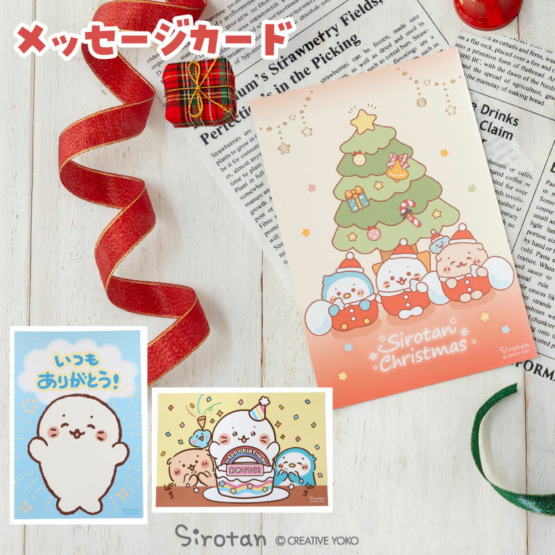しろたん メッセージカード 【単品】《sirotan christmas/HAPPY BIRTHDAY/いつもありがとう》グリーティングカード プレゼント ギフ...