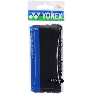 ヨネックス(YONEX) オーバルシューレース AC570 007 ブラック 130cm