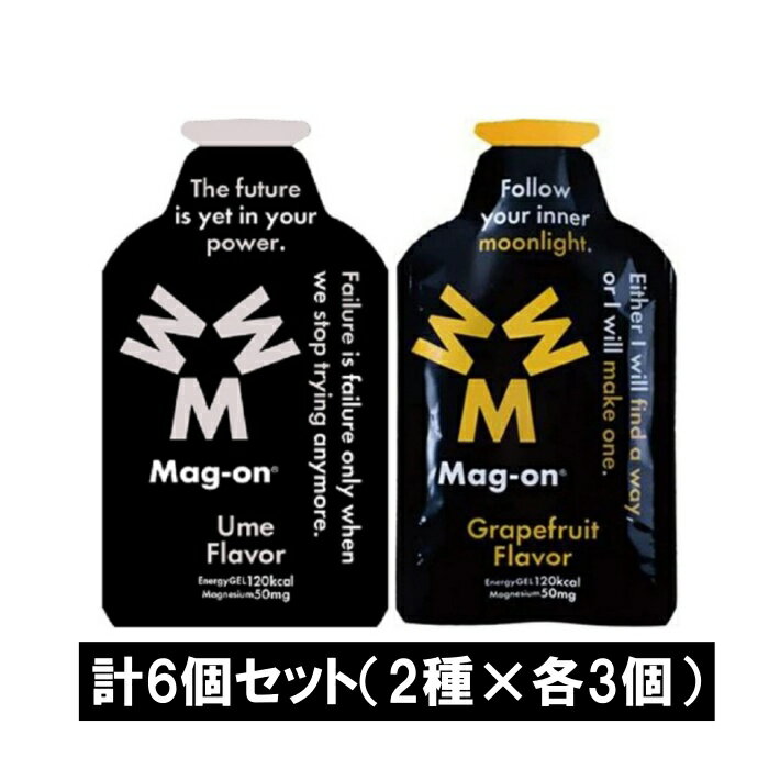 Mag-on マグオン エナジージェル （グレープフルーツ×3・ウメ×3）【6個セット】