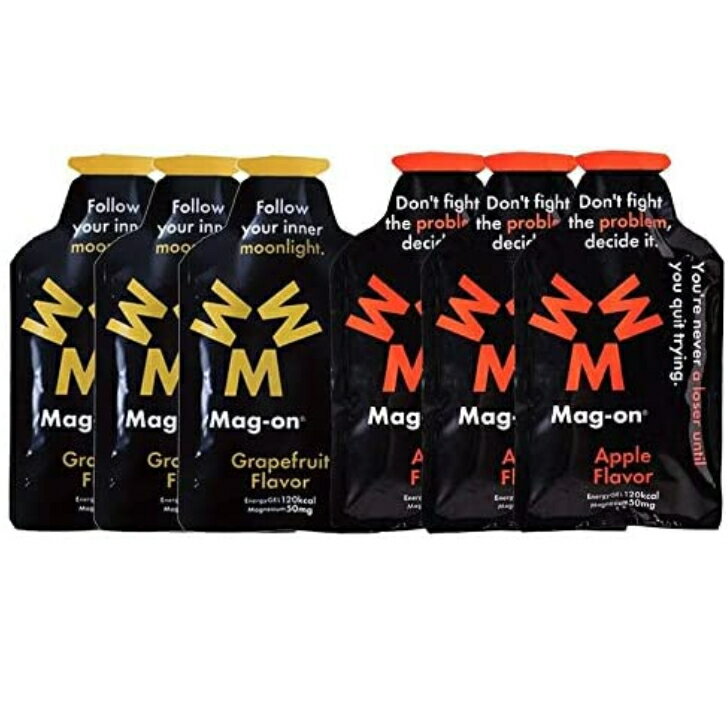 Mag-on (マグオン) エナジージェル グレープフルーツ3個 アップル (りんご) 3個 計6個セット
