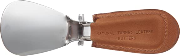 [コロンブス] 靴ベラ メタルシューホーンC ブラウン オープン時:約14.7cm、クローズ時:約8.8cm