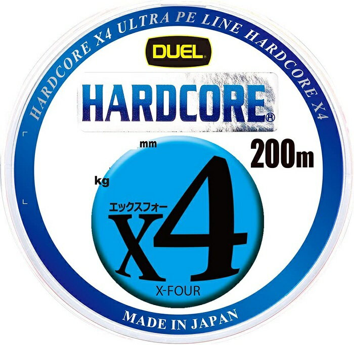 DUEL (ǥ奨) PE饤  HARDCORE X4  饤 饤  ⶯ ⴶ  1.5 200m 5/ޡ H3249N-5CBL
