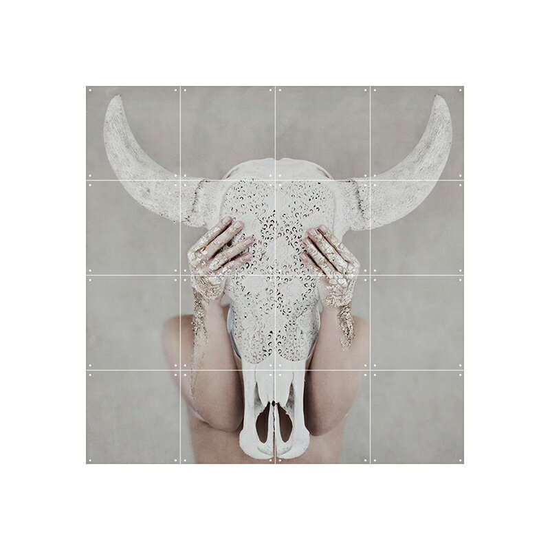 ウォールピクチャー 【ixxi】Bohemian Skull ウォールピクチャー 80cm×80cm / En Vogue
