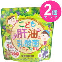 こども 肝油 & 乳酸菌 ドロップグミ 100粒 【2個セット】 サプリメント 栄養機能食品 ユニマットリケン 日本製