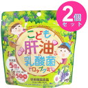 こども 肝油 ＆ 乳酸菌 ドロップグミ 100粒 【2個セット】 サプリメント 栄養機能食品 ユニマットリケン 日本製