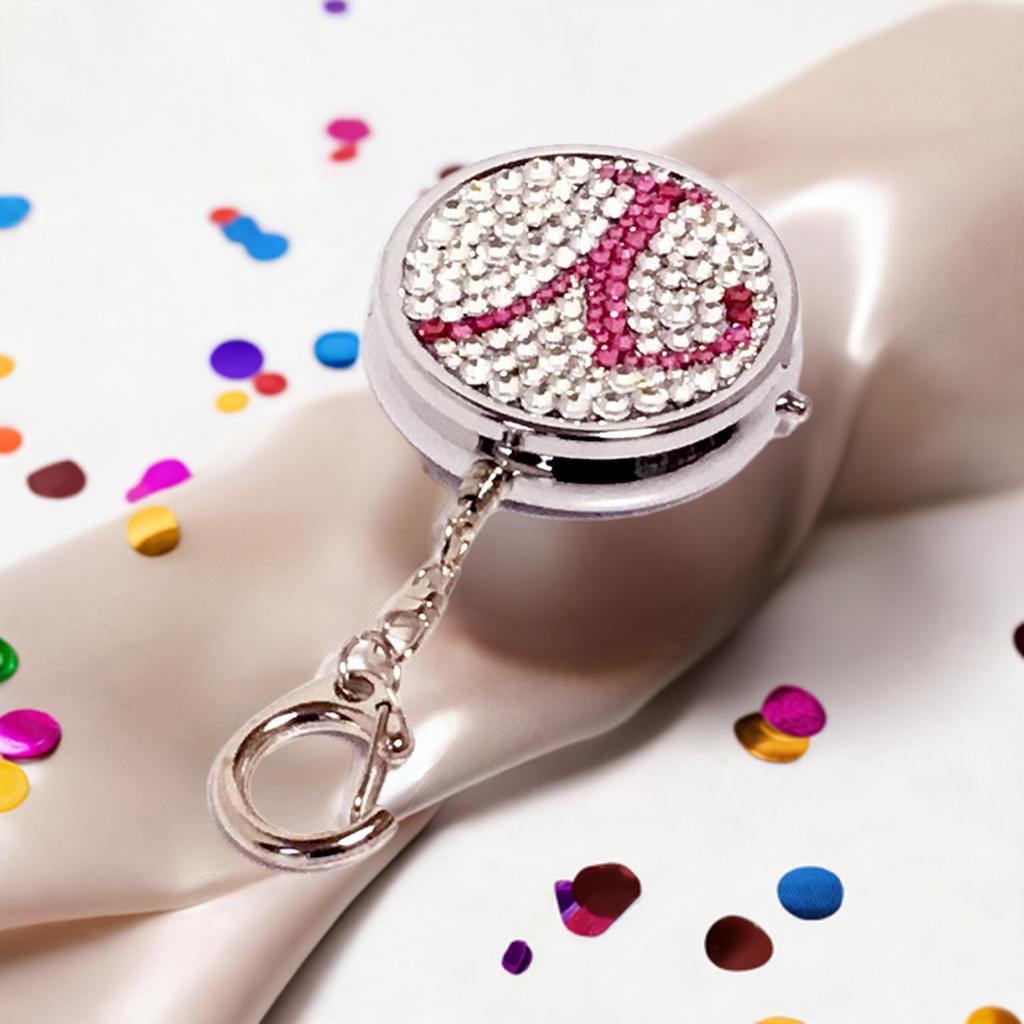 【送料無料】デコ 携帯灰皿 キーホルダー付 オーダーメイド 名入れ イニシャル ピンク/ブルー/ブラック/ゴールド オリジナル