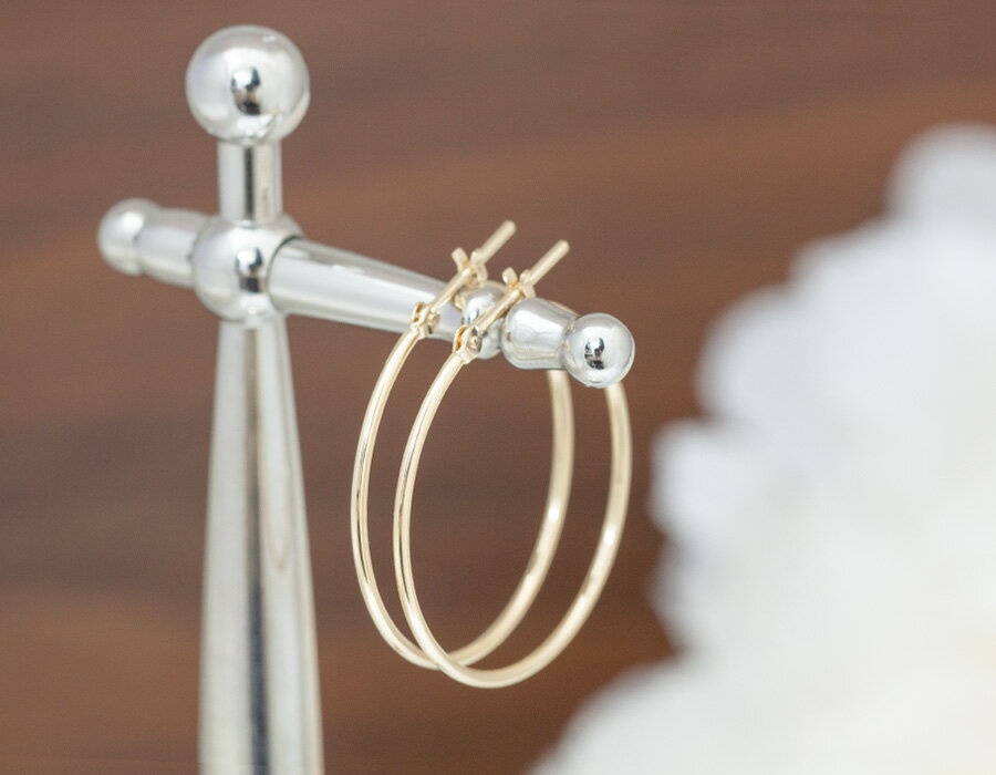 K18 フープピアス 18k イエローゴールド 直径 25mm ラウンド ピアス フープ 別売りチャーム ｜ システィーナ 大人 リリコ リリコ 結婚式 お呼ばれ パーティー レディース デート 18金 18K ジュエリー アレンジ バレンタイン格安通販　バレンタイン　人気　ランキング