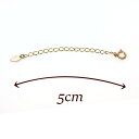 【ポイント5倍】 アジャスターチェーン 5cm 延長チェーン 18k 10k ネックレス | K18 K10 18金 10金 ジュエリー システィーナ プラチナ...