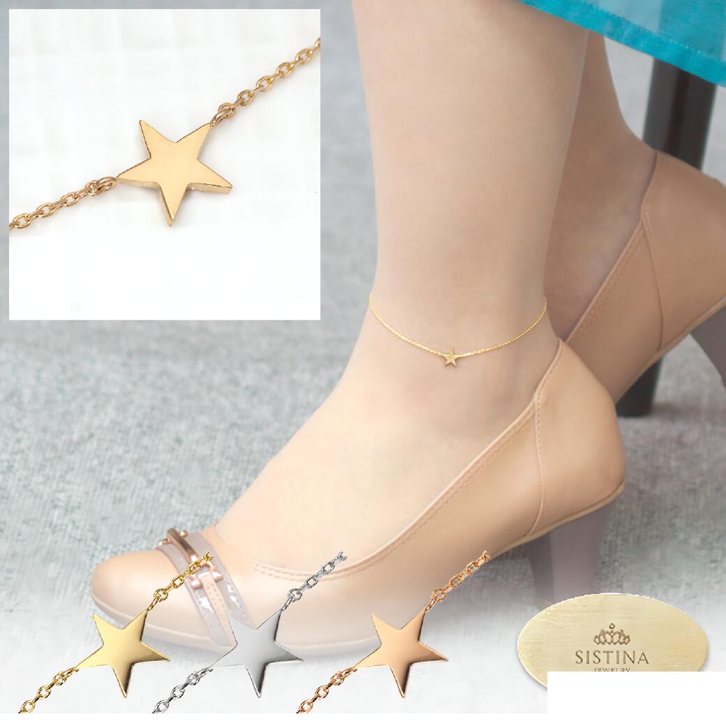 ゴールドスターアンクレット K10 K18 刻印 イニシャル 名入れ 星 モチーフ スター ゴールド ネーム 名前刻印 数字 ナンバー ギフト 贈り物 プレゼン...