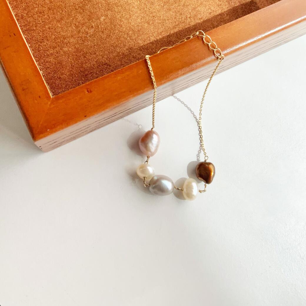 限定1点K10YG淡水パールブレス...