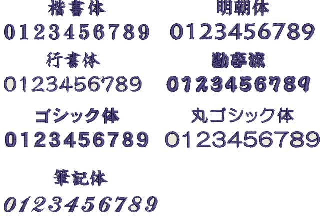 オーダーミニ数字ワッペン アイロン接着付き ワッペン 数字 文字 ナンバー 刺繍 オーダー 3