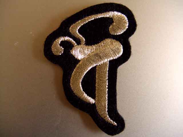 梵字ワッペン「ベイ」「シルバー」【ネコポスOK】【アイロン接着】【毘沙門天】【和柄】【刺繍】