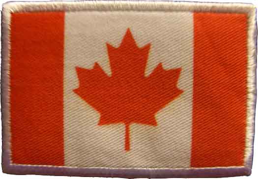 カナダ国旗ワッペン【ネコポスOK】【在庫なくなり次第終了品】【アイロン接着】【Canada】