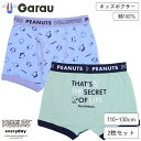 【スヌーピー】 【男の子】キッズボクサーパンツ 2枚組 110〜130cm【綿100%】 男児 パンツ 下着 ピーナッツ 110 120 130