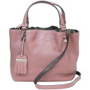 TOD'S トッズ 2WAY ハンドバッグ ピンク系 【中古】【コンビニ受取対応商品】