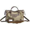 グッチxバレンシアガ GUCCIxBALENCIAGA ザハッカープロジェクト GGスプリーム ネオクラシック 2WAY ハンドバッグ 681695 【中古】【...