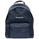 バレンシアガ　BALENCIAGA　レザー　エブリデイ　バックパック/リュック　552374　ネイビー　新品同様　【中古】【あす楽対応 東海】