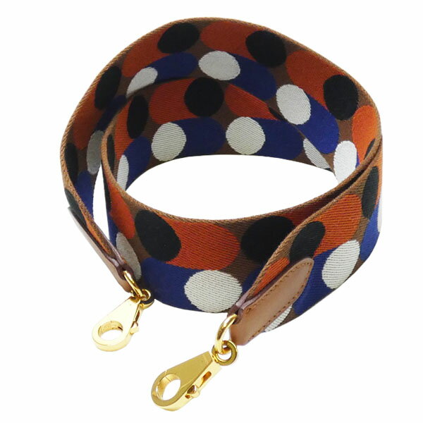 樂天商城 - エルメス　HERMES　ショルダーストラップ　バンドリエール　サングル　フリッパーボール　　50mm　85cm　ノワゼット/キュイーブル/ブラック　ゴールド金具　Y刻印　【中古】【コンビニ受取対応商品】