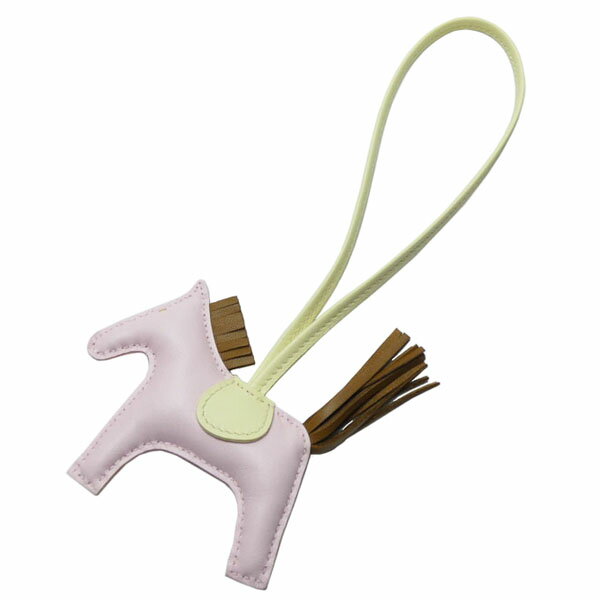 樂天商城 - エルメス　HERMES　バッグチャーム　　ロデオPM　ローズダーリン/ジョーヌミルトン/クラフト　K刻印　新品同様　【中古】【コンビニ受取対応商品】
