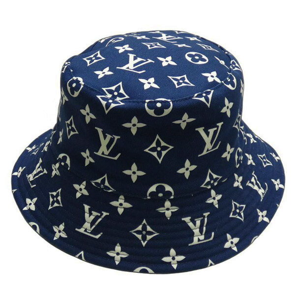 Rakuten - ルイ・ヴィトン　LOUIS　VUITTON　LVエスカル　ハット/帽子　ボブ　バケットハット　　M76230　ネイビー/ホワイト　【中古】【コンビニ受取対応商品】【春夏物】