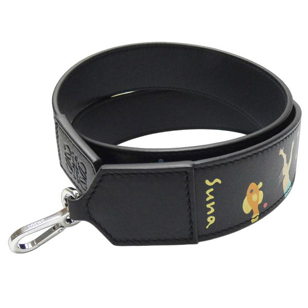 Rakuten - ロエベ　LOEWE　レザー　スナフジタ　SUNA FUJITA　ショルダーストラップ　　ブラック　　【中古】【コンビニ受取対応商品】