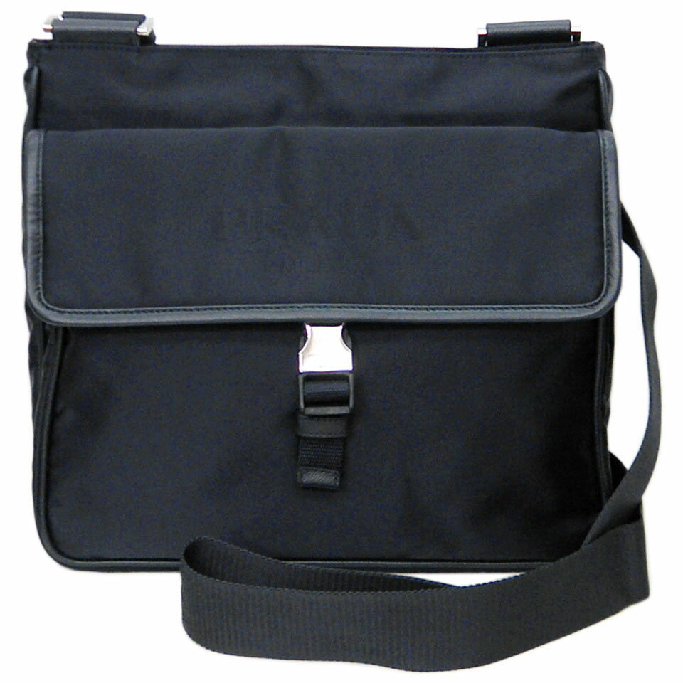 樂天商城 - プラダ　PRADA　ナイロン/レザー　ショルダーバッグ　2VH269　ネイビー　【中古】【コンビニ受取対応商品】