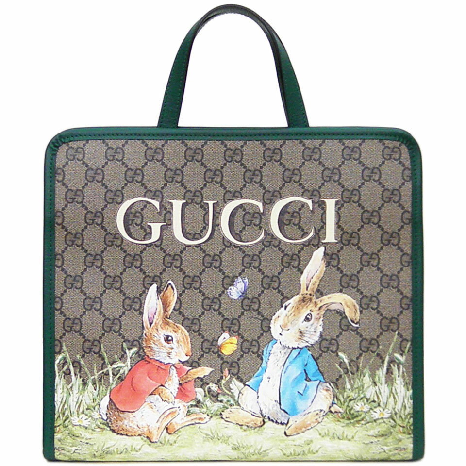 樂天商城 - グッチ　GUCCI　チルドレンズ　ハンドバッグ　ピーターラビット　605614　グリーン　【中古】【コンビニ受取対応商品】