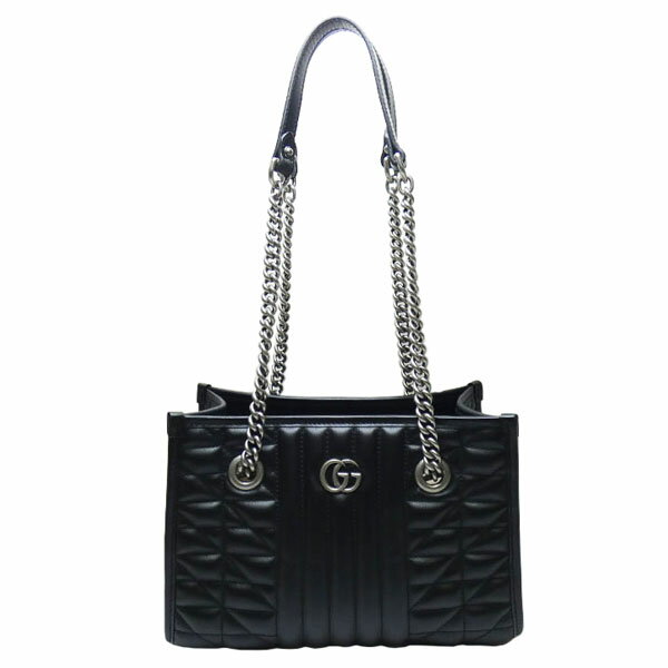 樂天商城 - グッチ　GUCCI　GGマーモント　レザー　トートバッグ　681483　ブラック　【中古】【コンビニ受取対応商品】
