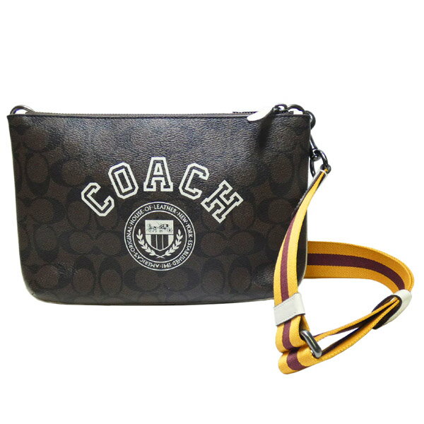 COACH - コーチ　COACH　シグネチャー　ショルダーバッグ　　CB915　ダークブラウン　　【中古】【コンビニ受取対応商品】