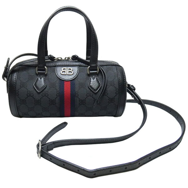 Rakuten - バレンシアガ　GUCCIxBALENCIAGA　グッチxバレンシアガ　ハッカープロジェクト　2WAY　ハンドバッグ　680123　ブラック　【中古】