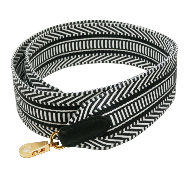 エルメス　HERMES　バンドリエール　サングル　カヴァル　50mm　105cm　ブラック/ホワイト　ゴールド金具　B刻印　未使用品【あす楽対応_東海】【コンビニ受取対応商品】のサムネイル