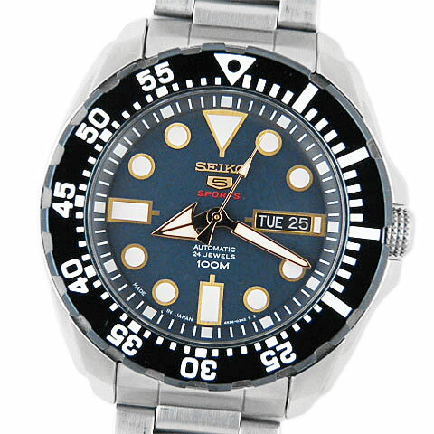 セイコー SEIKO メンズ腕時計 セイコー5 スポーツ SRP605J1 自動巻 ブルー 100m防水 デイデイト 【中古】【コンビニ受取対応商品】 セイコー SEIKO メンズ腕時計 セイコー5 スポーツ SRP605J1 自動巻 ブルー 100m防水 デイデイト 【中古】【コンビニ受取対応商品】