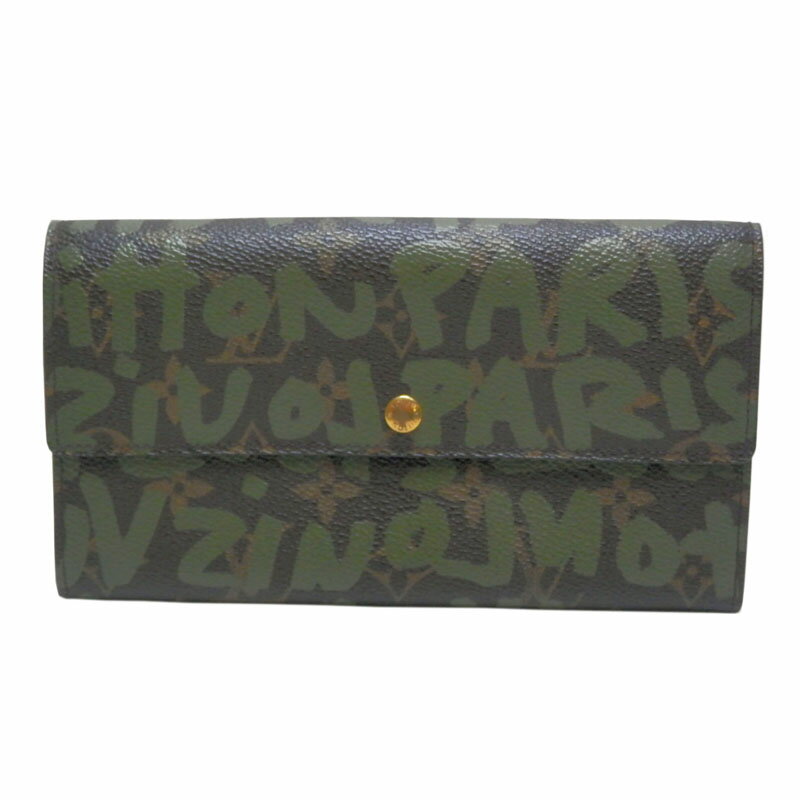 ルイ・ヴィトン　LOUIS VUITTON　モノグラムグラフィティ　ファスナー長財布 M92188　カーキ　【中古】【あす楽対応_東海】【コンビニ受取対応商品】