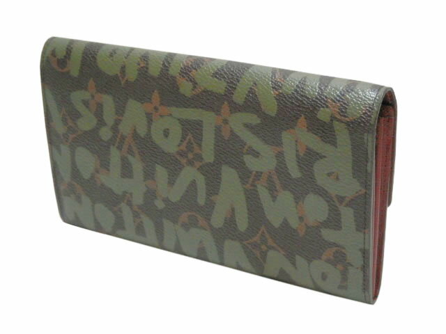 ルイ・ヴィトン　LOUIS VUITTON　モノグラムグラフィティ　ファスナー長財布 M92188　カーキ　【中古】【あす楽対応_東海】【コンビニ受取対応商品】