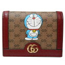 グッチ　GUCCI　ミニGGスプリーム　ドラえもんコラボ　　二つ折財布　コンパクトウォレット　647788　【中古】【あす楽対応_東海】【コンビニ受取対応商品】