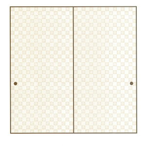 織物襖紙 市松(鳶色) いちまつ(とびいろ) 1枚柄 (襖/襖紙/ふすま/ふすま紙/糸入り/織物/押入れ/張替)