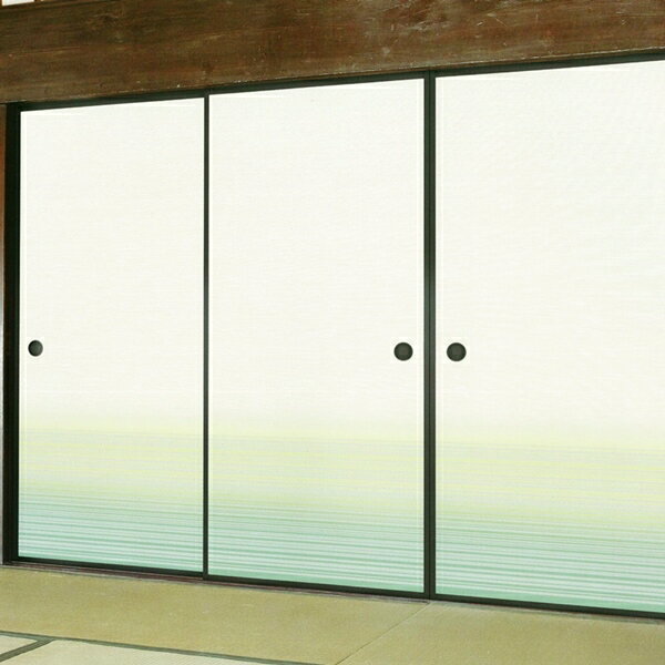 高級 ふすま紙　あかつき　No．663　1枚柄　（襖/襖紙/ふすま/糸入り/織物/押入れ/張替/グリーン)