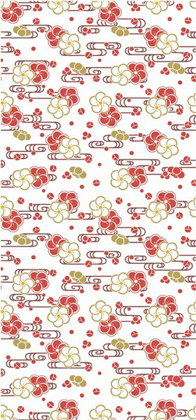 おしゃれ　デザイン障子紙　みやび　（ねじり梅）　（障子/しょうじ紙/カラー/柄/模様/モダン/オシャレ..