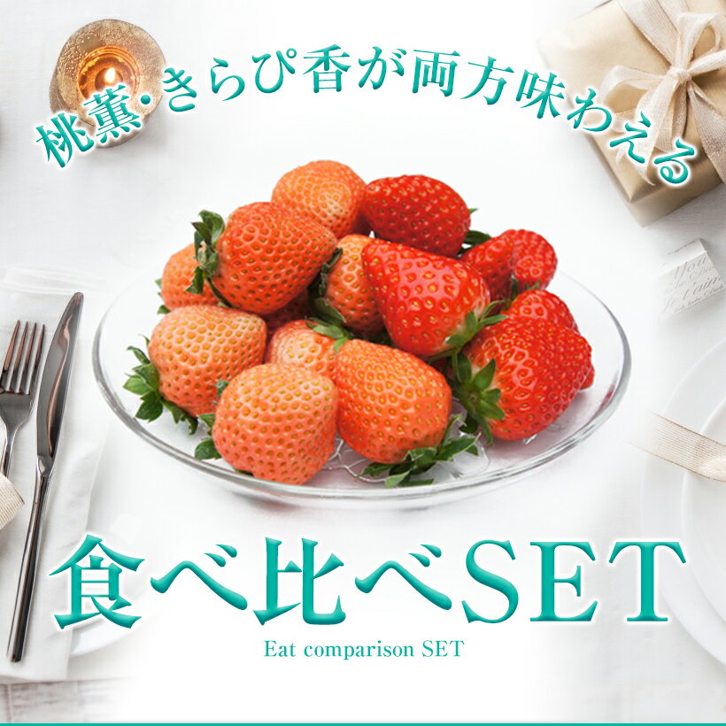 早割10％オフ期間中！12月中旬まで【通常価格5,980円⇒5,380円】きらぴ香・桃薫食べ比べパック（桃薫約300g＋きらぴ香約400g）【送料無料】贈答 ブランドいちご 高級いちご イチゴ 苺【メディアにて多数紹介】／クリスマス、大晦日、お歳暮、御歳暮、お年賀