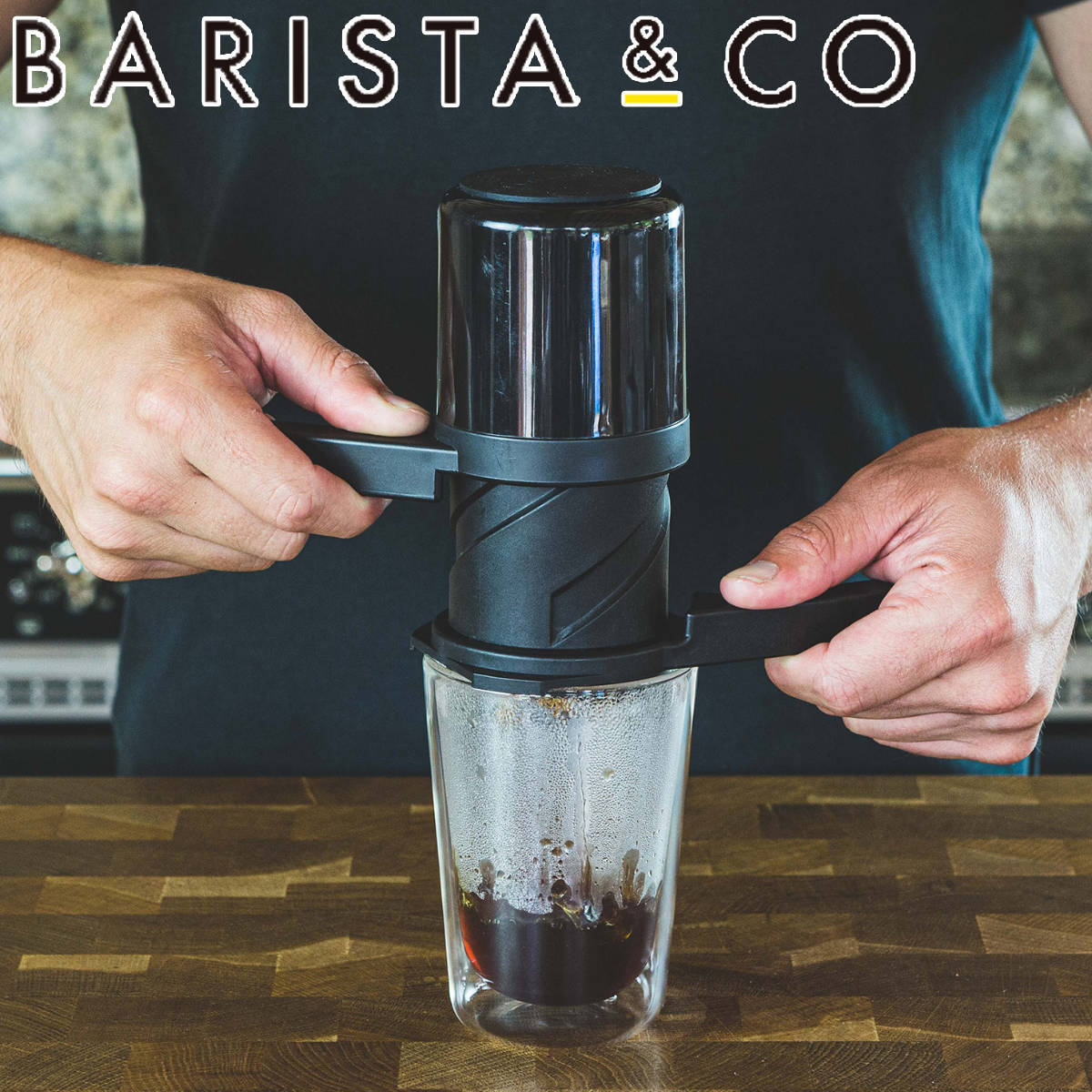 コーヒードリッパー BARISTA＆CO Twist Press Black （ バリスタ＆コー コーヒーメーカー 1杯用 食洗機対応 コーヒープレス コーヒー プレス 珈琲 ドリッパー ツイストプレス カフェプレス アウトドア 旅行 おしゃれ プレスコーヒー ）