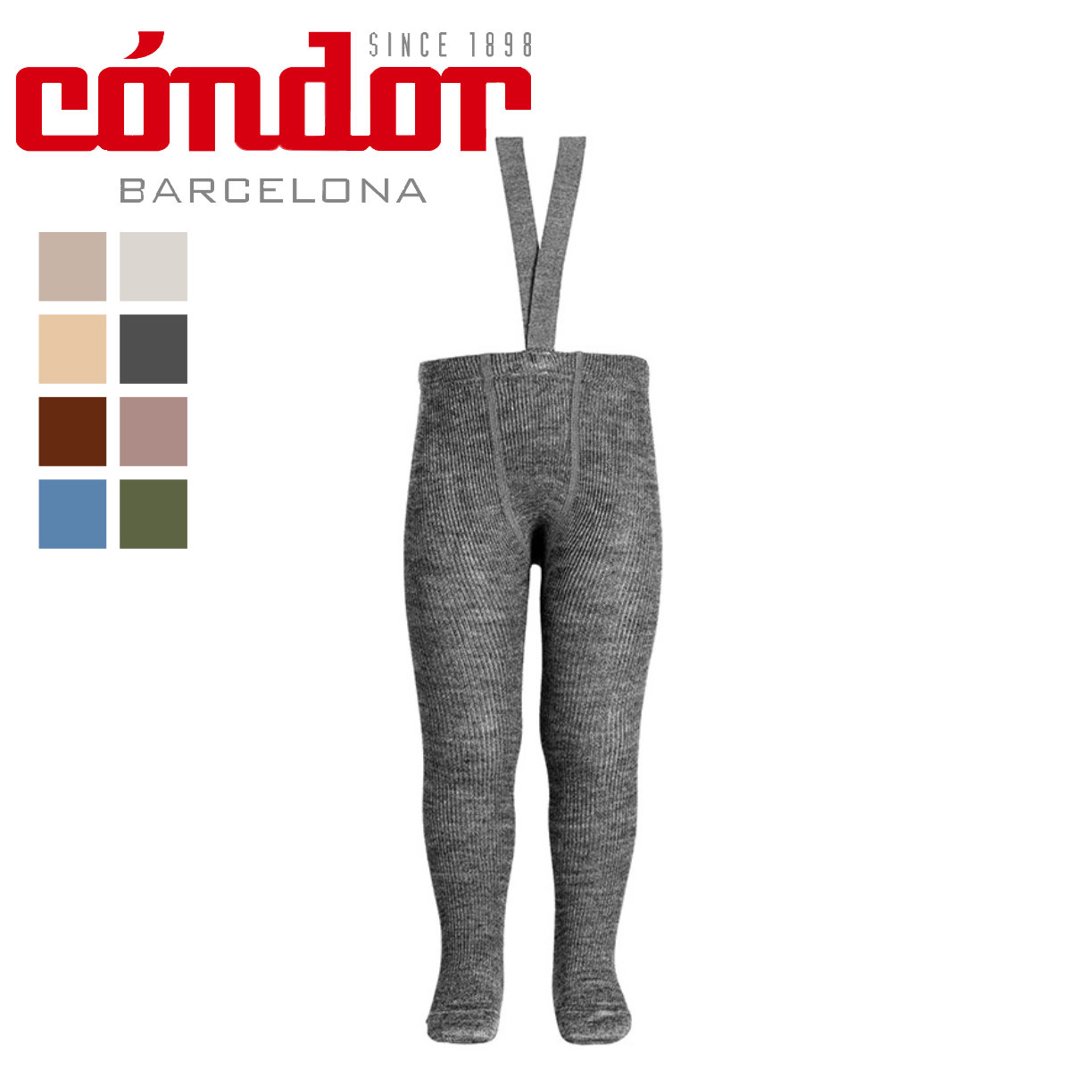 タイツ condor 子供用 Merino wool-blend 1x1 tights with elastic 6ヶ月～2歳 （ コンドル ベビータイ..