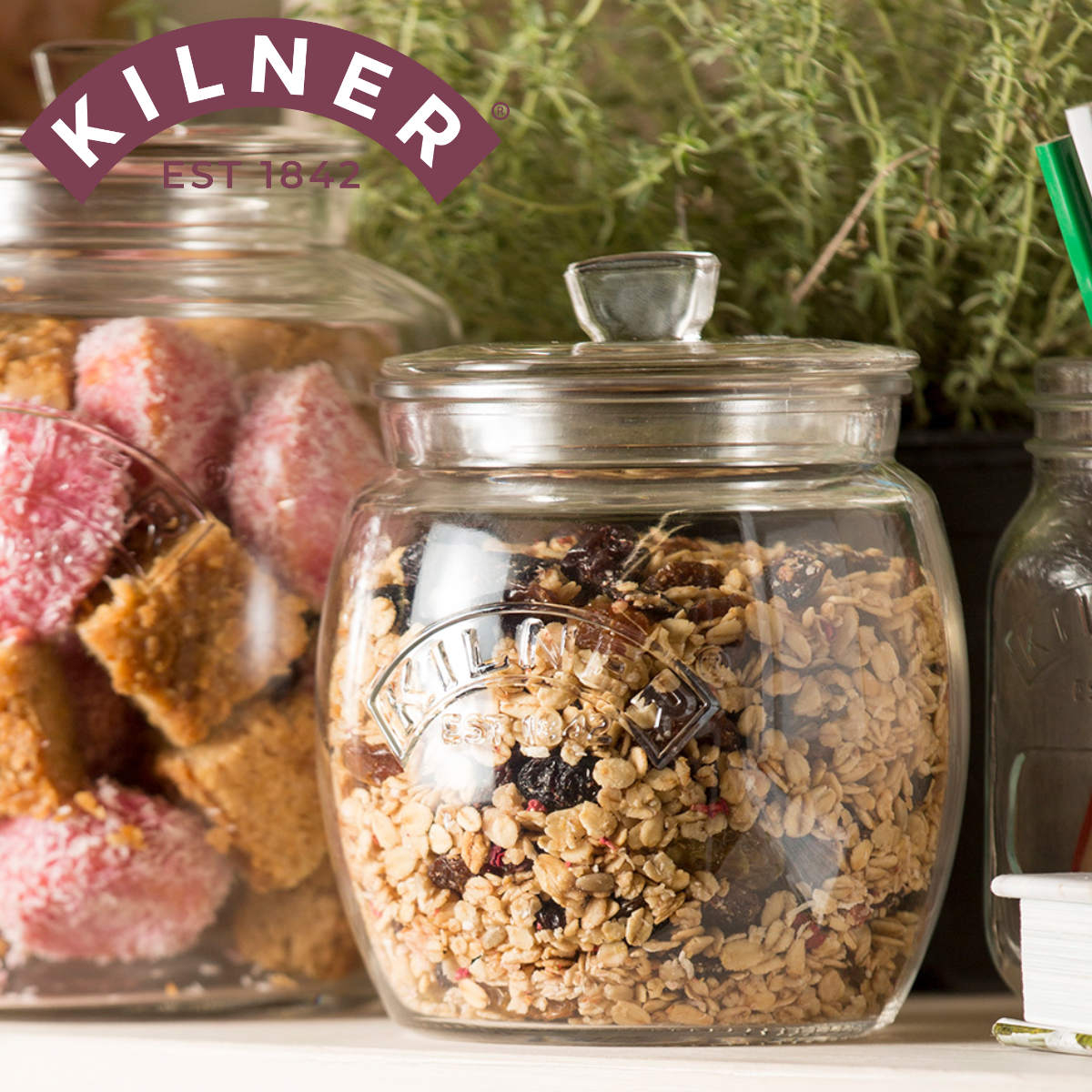 KILNER キルナー 保存容器 UNIVERSAL STORAGE JAR 0.85L （ 850ml 保存瓶 ガラス 食洗機対応 保存 瓶 パッキン付き 密閉容器 ガラスジャー キャニスター ディスプレイ ガラス瓶 お菓子 グラノーラ ピクルス 調味料 小物入れ ）