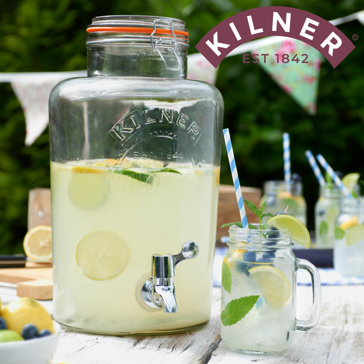 KILNER キルナー ディスペンサー DISPENSER 5L （ ドリンクサーバー ガラス ドリンクディスペンサー 蛇口付き 水差し ピッチャー 果実酒 ウォーターサーバー 梅酒 おしゃれ 水 ジュース 瓶 ギフト プレゼント パーティー ）